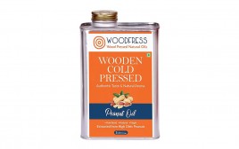 Woodfress Wooden Cold Pressed Peanut Oil  Tin  1 litre